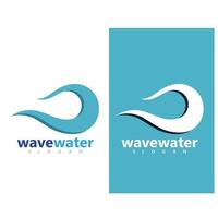 Water wave icon vector