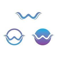 Water wave icon vector