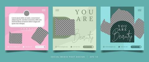 Minimalist Cosmetic Flyer or Social Media Banner vector