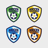 Soccer Logo or Football Club Sign Badge Set. vector