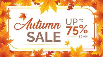 Autumn Sale Banner, Autumn Season background, Autumn Sale Background vector