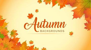 Autumn Background, Autumn leaves Background, Autumn Banner Backgrounds vector