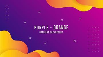 Purple and Orange Gradient Background, Gradient Abstract Background, Full color abstract background vector