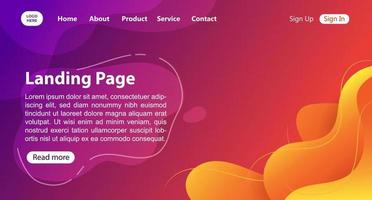 Landing Page Template Background, Colorful Landing Page Background, Website Page Template, Orange and Purple Website Backgrounds