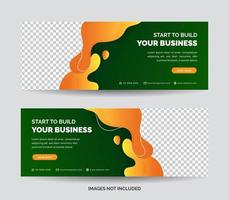 Business Banner Template, Web Banner Template, Corporation Banner Background vector