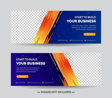 Business Banner Template, Web Banner Template, Corporation Banner Background vector