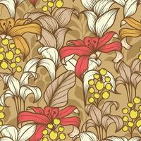 Beautiful vintage floral seamless pattern vector