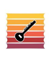 Music Retro Sunset Design template vector