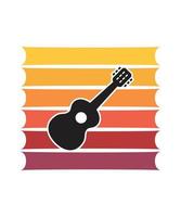 Music Retro Sunset Design template vector