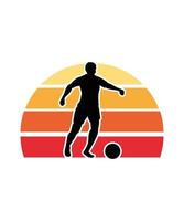 Football Retro Sunset Design template vector