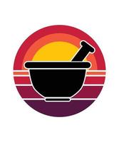 Cooking Retro Sunset Design template vector