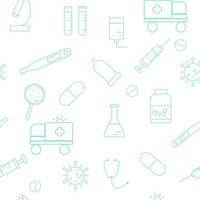 Medical sample with healthcare items vector