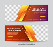 Business Banner Template, Web Banner Template, Corporation Banner Background vector