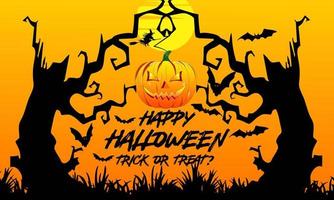 Happy halloween banner, Vector illustration