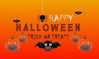 banner de feliz halloween, ilustración vectorial vector