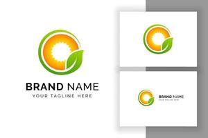 Sun solar energy logo design template. eco energy logo design vector