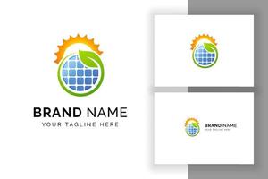 Sun solar energy logo design template. eco energy logo design vector