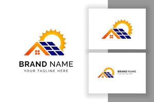 Sun solar energy logo design template. solar tech logo design vector