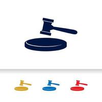 judge hammer vector icon illustration. judge gavel symbol