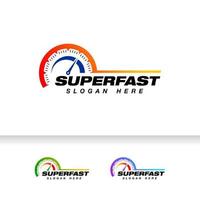 speed vector logo design. speedometer icon symbol design template