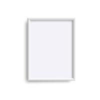 Blank vertical picture frame, realistic white vertical picture frame, A4 vector