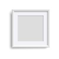 Blank picture frame, square empty picture frame vector