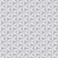 Abstract white, grey background, 3d paper seamless pattern with stars, geometric texture vector