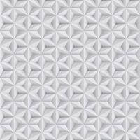 Fondo blanco, gris abstracto, patrón transparente de papel 3d con estrellas, textura geométrica vector