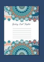 Mandala vintage template card vector