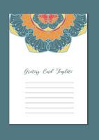 Mandala vintage template card vector