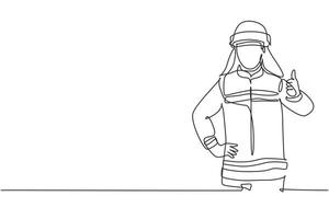 Single continuous line drawing firefighters in uniform complete with a thumbs-up gesture prepare to put out the fire that burned the building. Dynamic one line draw graphic design vector illustration.