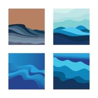 Fondo de diseño de onda de agua abstracta vector
