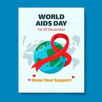 Awareness Of HIV AIDS Disease Campaign Poster vector