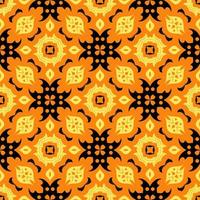 Three colors seamless ornament shape. Simple pattern abstract background vector