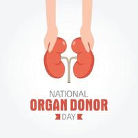 National organ donor day banner vector illustration