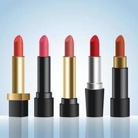 Set of color lipsticks vector illustration