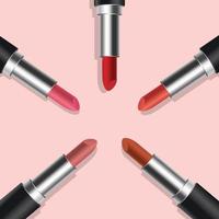 Set of color lipsticks vector illustration