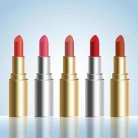 Set of color lipsticks vector illustration