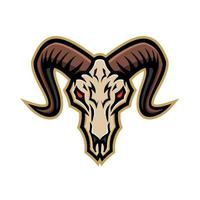 ram skull head mascot vector