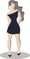 A graceful fashion model vector