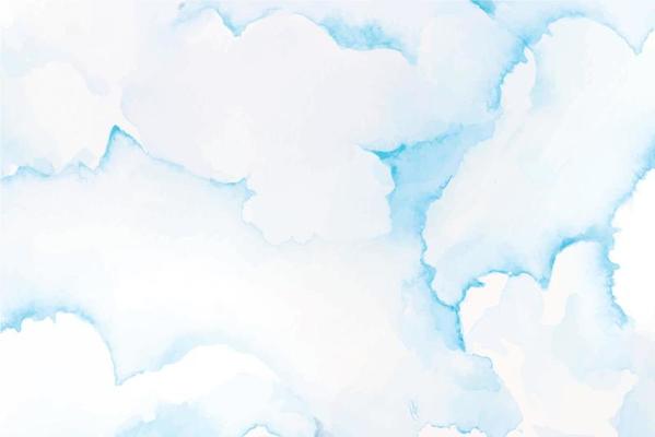 Clouds in blue sky for background with watercolor 1