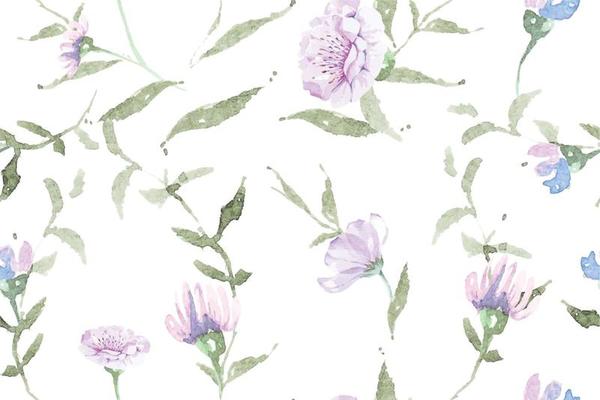 Purple Watercolor Flowers Vector Art, Icons, and Graphics for Free Download