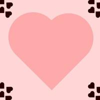 Pink colored heart background. vector