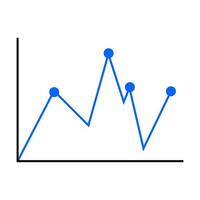 gráfico que muestra altibajos. tendencias mostradas por gráficos. vector