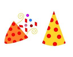 Birthday party hat vector set.