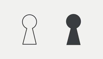 keyhole vector icon symbol for website and mobile app Free Vector