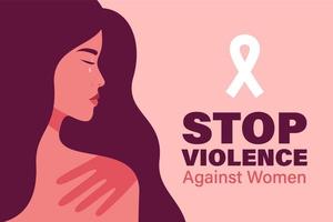 día internacional para la eliminación de la violencia contra la mujer vector