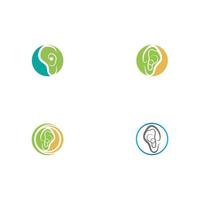 Hearing Logo Template vector