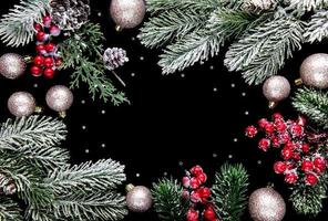 Christmas or New Year dark  background photo