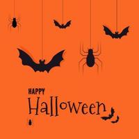 feliz halloween plantilla de fondo, cartel, diseño de elementos vector